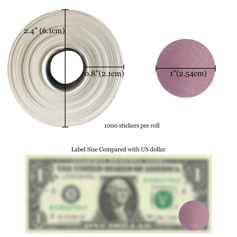 MR-LABEL Mr- Label - 1000 Pieces 1 inch Round Scratch Off Stickers - DIY Stickers for Gender Reveal | Reward Programs | Scratch Tickets (Rose Gold) - Image 2